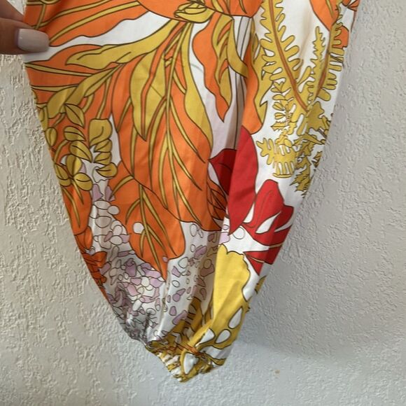 Hello Crop Top Long Sleeve Boho Chic Floral 70s Style Size XS Pillow Sleeves - Picture 3 of 8